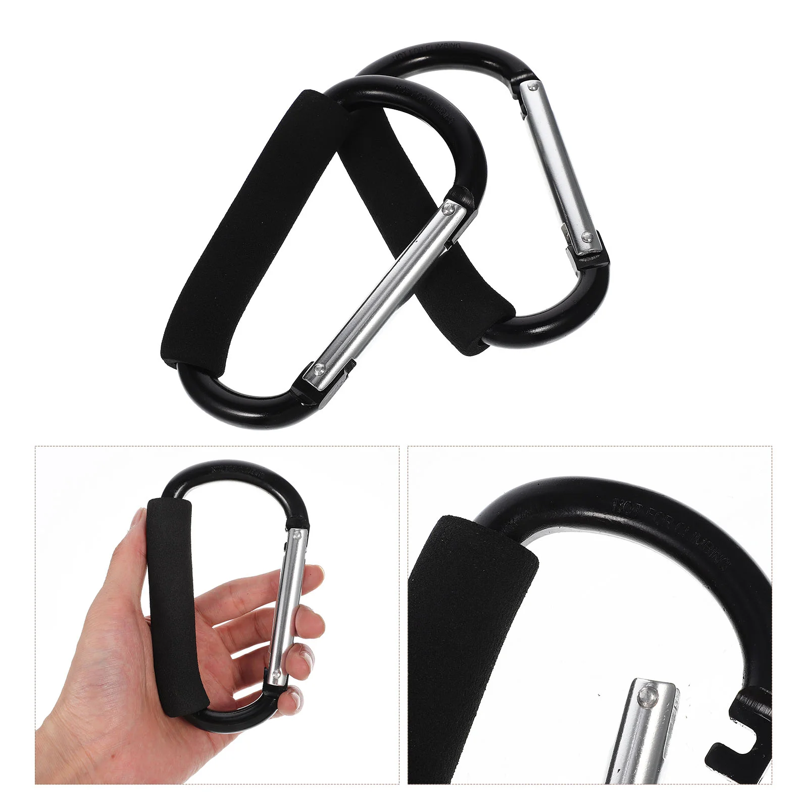 

2 Pcs Cart Hook Heavy Duty Clothes Hanger Practical Hangers Supplies Outdoor Hooks Aluminum Alloy Mother Convenient Large