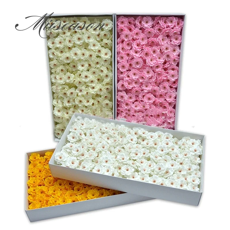 

50pcs Cheap Soap Cherry blossoms Heads Romantic Wedding Valentine's Day Gift Wedding Banquet Home Decoration Hand Flower Art