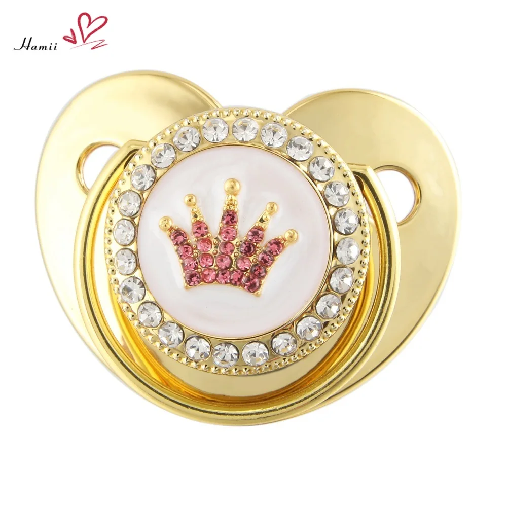 

Gold Crown Heart Baby Pacifier Newborn Silicone Pacifier Infant Nipple Dummy Soother Pacifier Baby Shower Gift 0-18M BPA Free