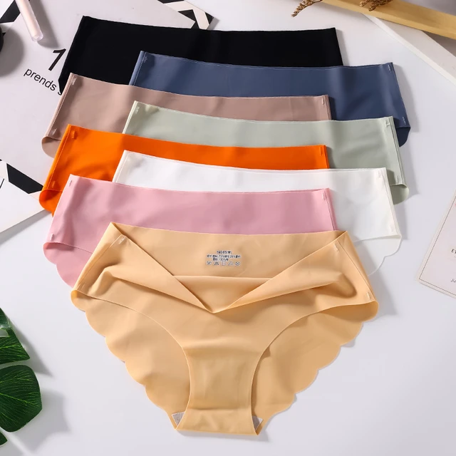 7 Colors Women's Seamless Panty Underwear Mid Waist Elastic Cotton Panties  Hipster Sexy Thongs Women's Panties - AliExpress