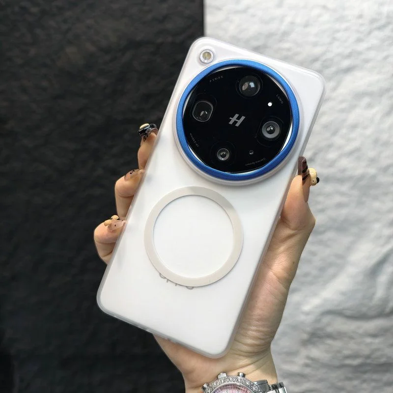 Magnetic Ice Mist Frosted Transparent Acrylic Case with Shockproof, Anti-Slip Design