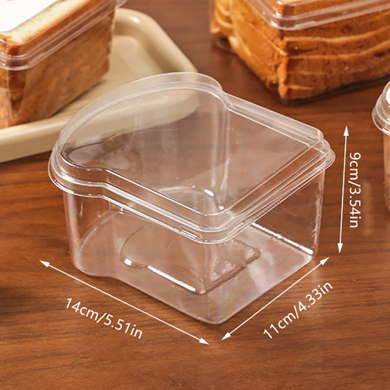 10PCS Clear Sandwich and Toast Bread Packaging Boxes with Lids Oilproof PET Take Out Bu... - SKU CSB00012 - UGI Packaging