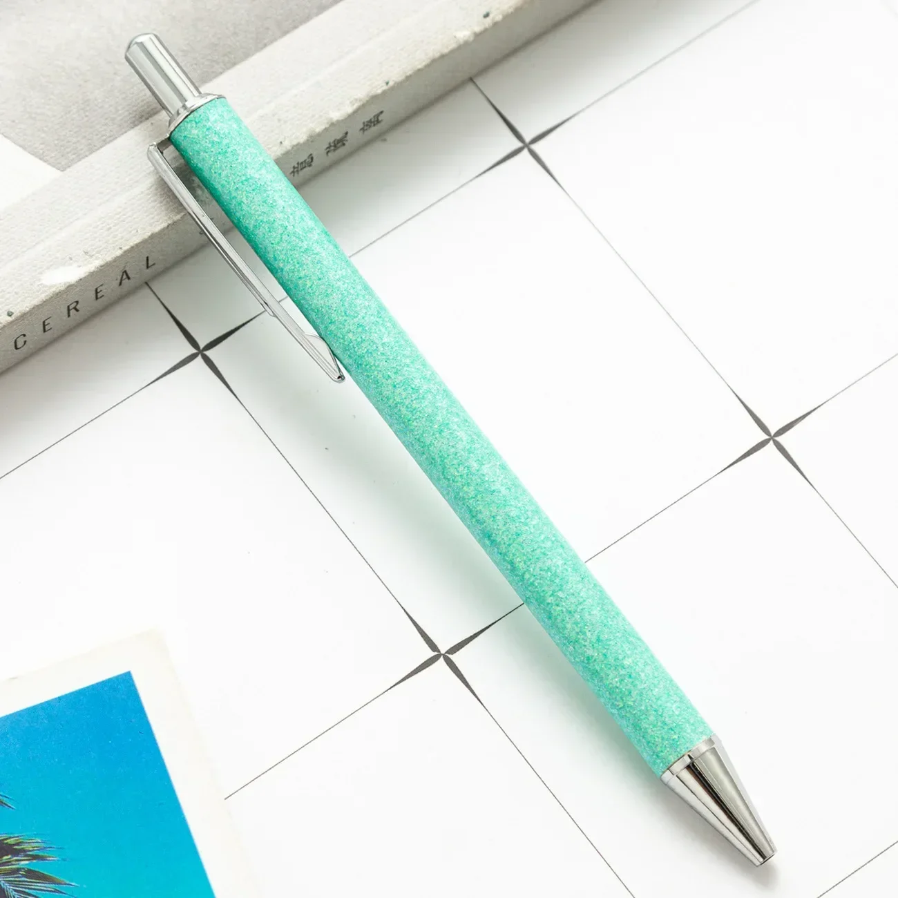Rose Gold Glitter Ballpoint Pen - Elegant Stationery & Promotional Gift
