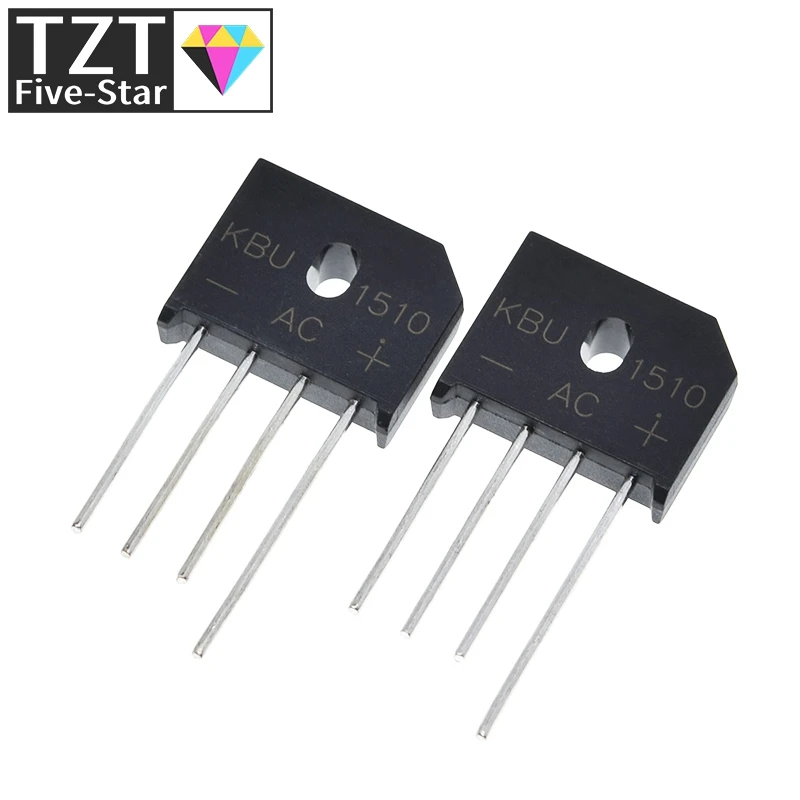 Diode Bridge Rectifier Electrical Rectifier Diodes Rectifier Diodes Electrical Diodes Electrical Component 5PCS/lot KBU1510 DIP 15A 1000V