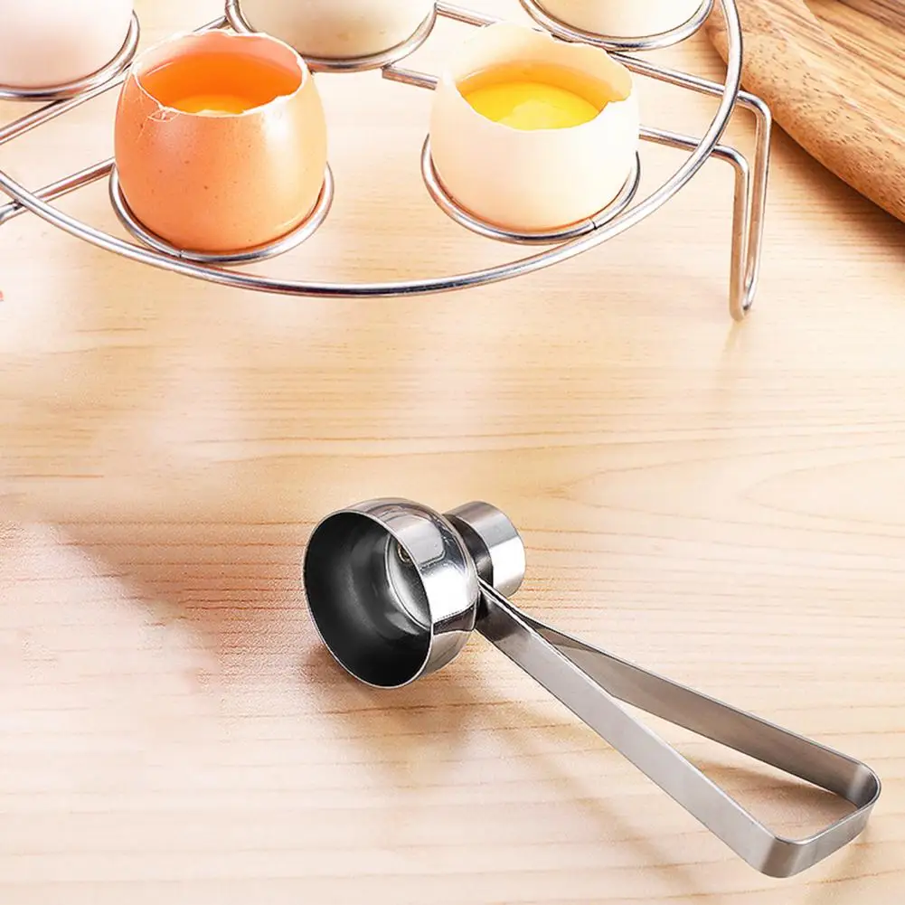 Egg Topper Cutter Rust-proof Eggshell Cutter Smooth Surface Labor-saving Practical Egg Cracker Eggshell Removing Tools egg shell opener egg opener