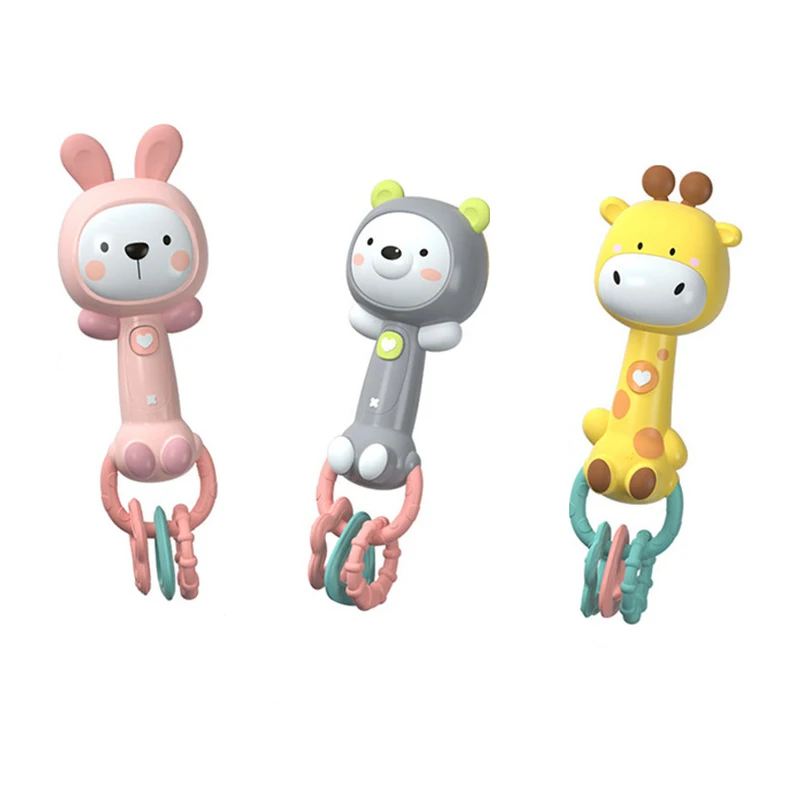 Baby Musical Rattles 0-12 Months Baby Teething Toys with Music and Light  Infant Educational Learning Toy Teethers Newborn Gift 2
