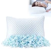 Shredded Memory Foam Bed Pillow for Sleeping Side and Back Sleeper Pillow for Neck and Shoulder Pain Relief 100% Adjustable Fill 1