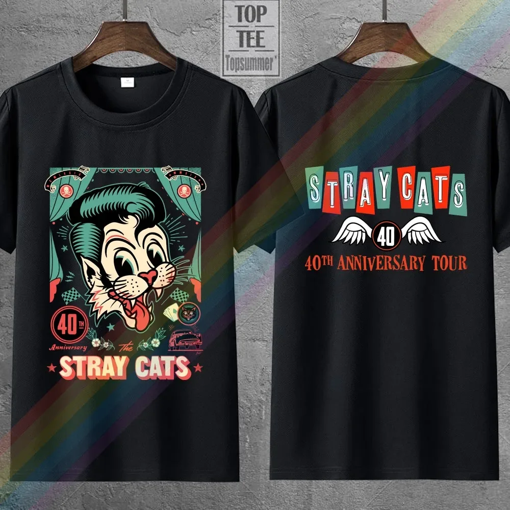 

Hot New Stray Cats 2019 Concert Anniversary 40 Th T Shirt