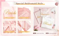 10 Pcs Women Bride Kimono Robe Embroidered Getting Ready Satin Bridesmaid Robes for Wedding Party Bridal Shower - Image 5
