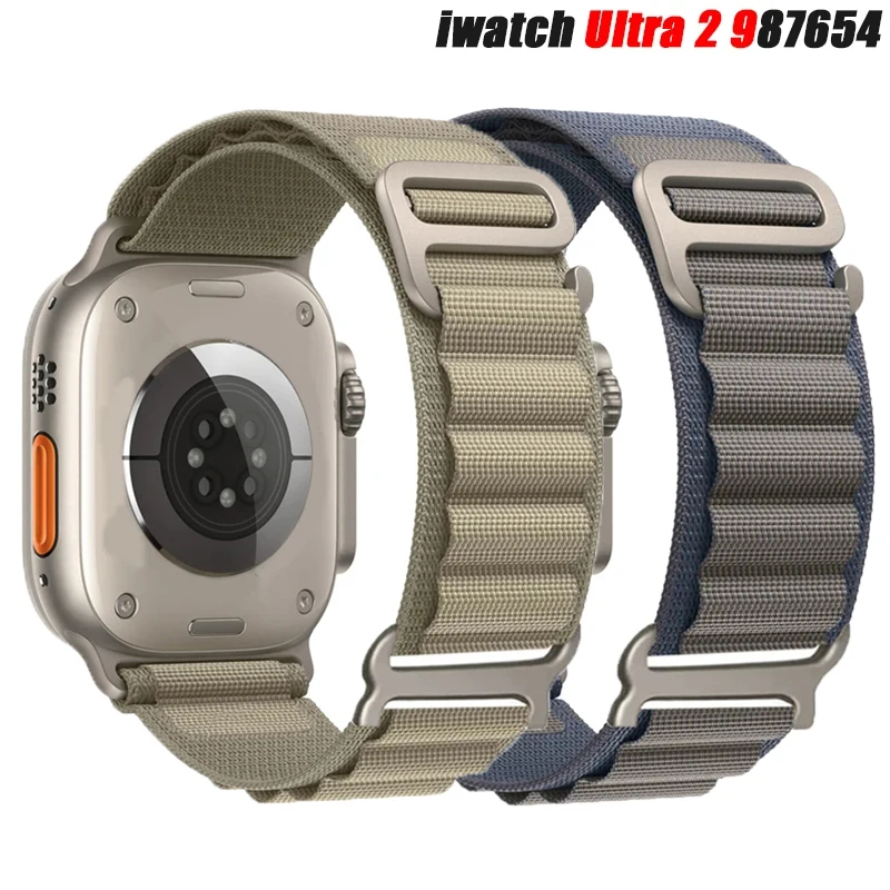 

Браслет нейлоновый для Apple Watch Ultra 2, ремешок для iWatch Series 9 8 7 6 5 4 3 Se Correa 42 мм 41 мм 40 мм 38 мм, 49 мм 45 мм 44 мм