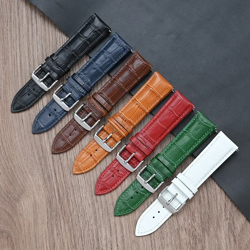 Cowhide Genuine Leather Quick Release Universal Watch Strap (Various Sizes)