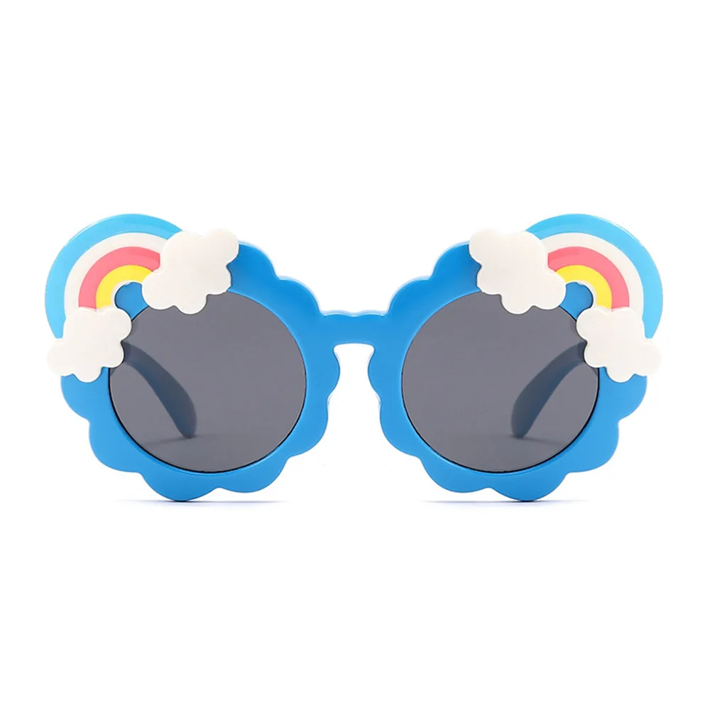 Rainbow Sung Uv Resistant Sunglass For Children Silicone Soft Sun G For Girl Boy Safety Eyewear Cute Round_voghion.com