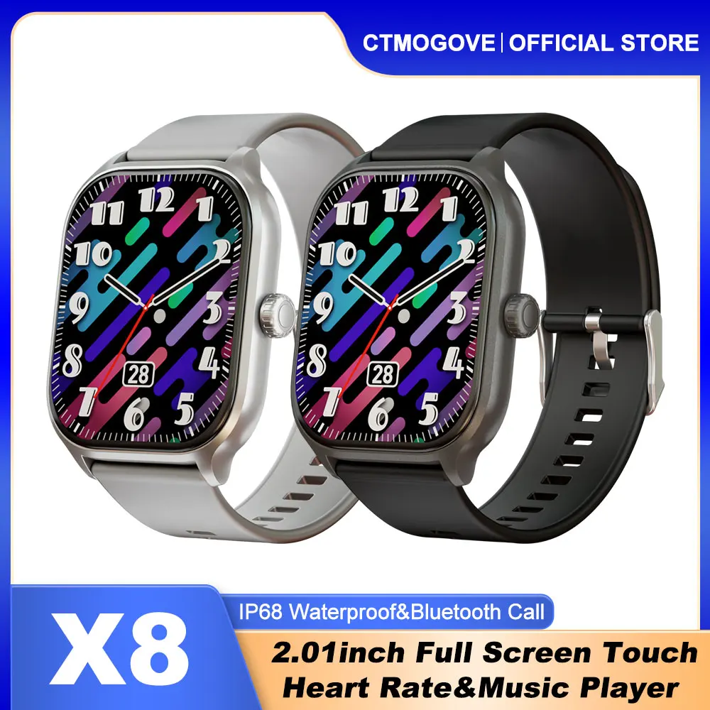 Nuovo X8 Smart Watch Bluetooth Call Sports Smart Watch Frequenza Cardiaca Ip68 Smart Watch Impermeabile Per Uomo E Donna