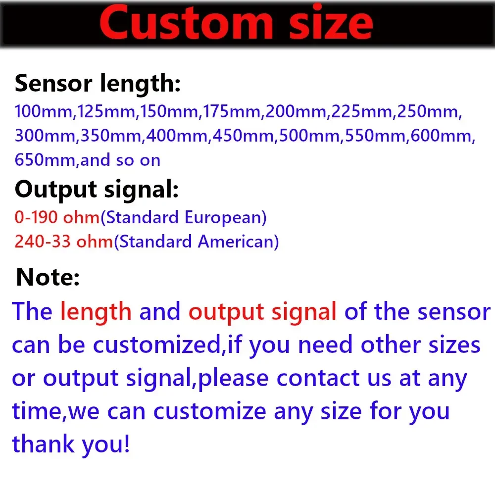 52mm 0~190 ohm Fuel Level Gauge with Stainless Steel Fuel Float Level Sensor Oil