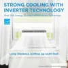 12,000BTU U-Shaped Smart Inverter Air Conditioner–Cools up to 550Sq. Ft. Ultra Quiet with Open Window Flexibility Remote Control 3