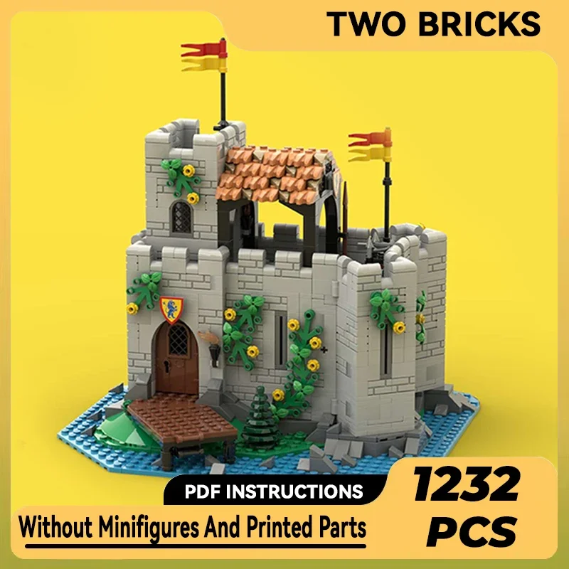 

Medieval Castle Model Moc Building Bricks Lion Knights' Outpost Technology Modular Blocks Gifts Christmas Toys DIY Sets Assembly