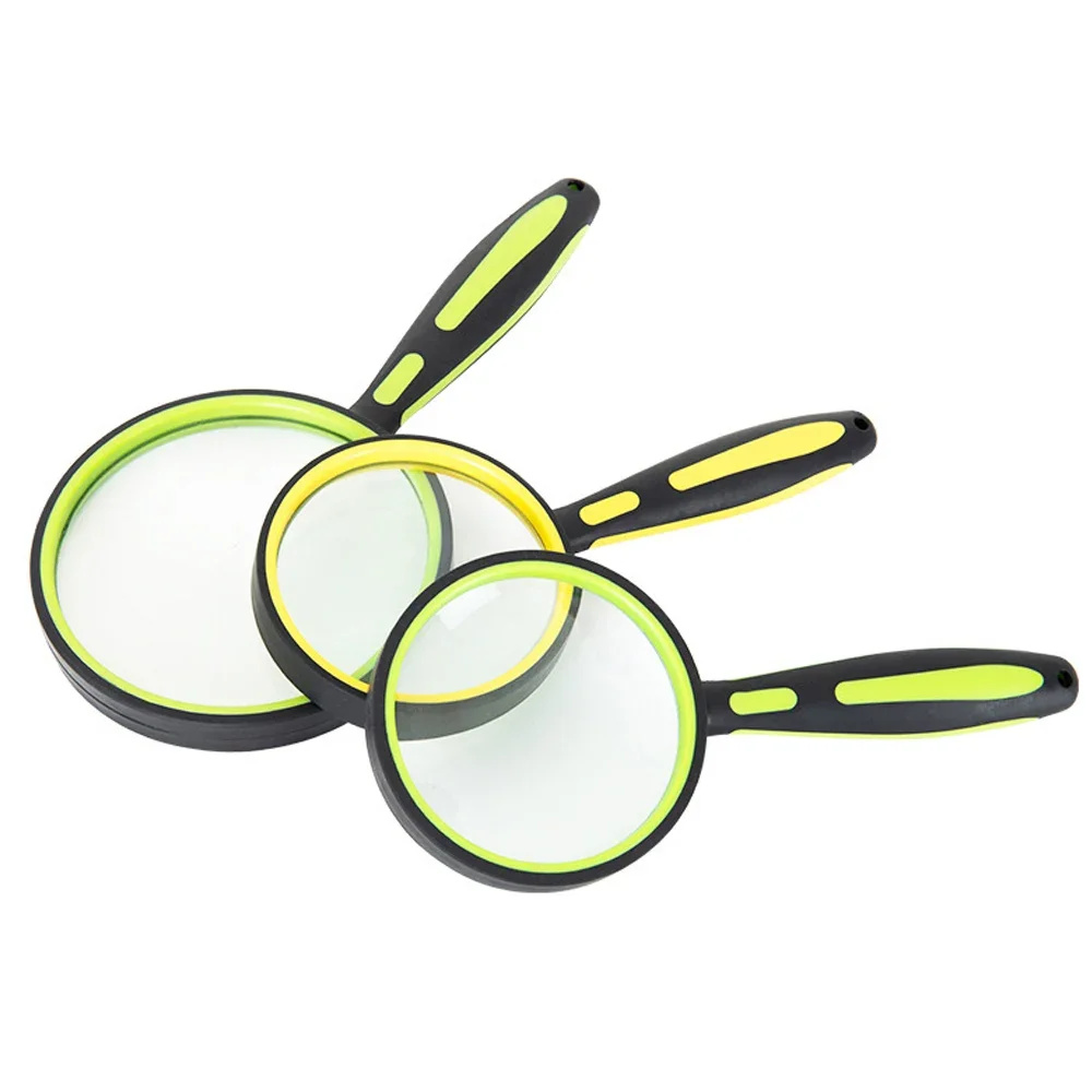 Magnifying Glass 6-10X Kids Magnifying Glass with Non-Slip Rubber Handle for Seniors Reading Kids Nature Exploration