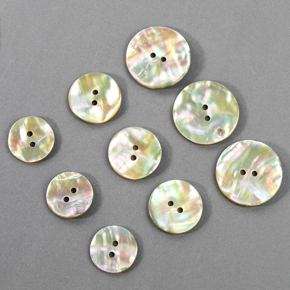 

20PC Natural Abalone Mother of Pearl Dazzling Shell 2-holes Flatback Buttons Sewing Crafts Supply DIY Shirt Scrapbooking Decor