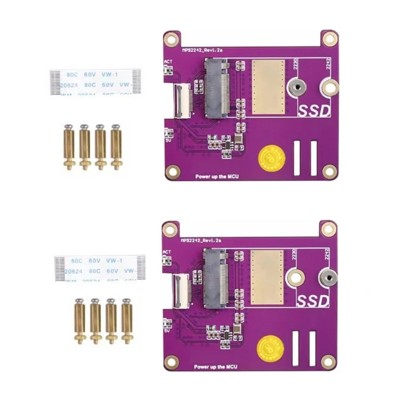 

Для платы расширения SSD RPi 5 PCIE M.2 NVMe адаптеры HAT PCIe к M.2 NVMe SSD