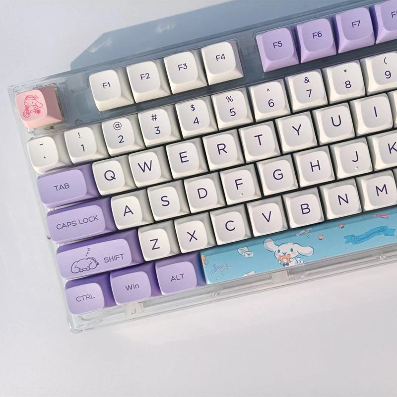 

Sanrio Kawaii аниме Cinnamoroll милый мультяшный персонаж Девочка Сердце 147 клавиши XDA высота PBT клавиатура Кепка подарки для девочек