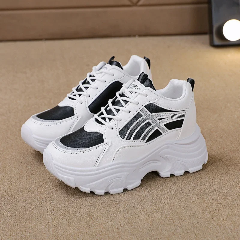 Brand Designer Women's Casual Shoes Thick Sole Anti Slip Lace Up
