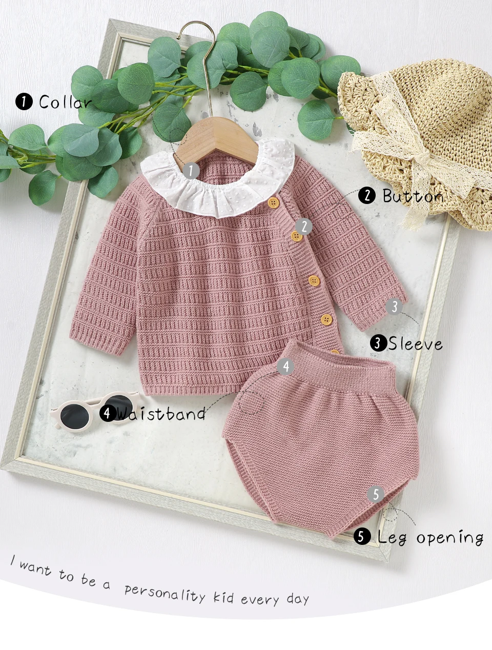 Description Picture 4 of itemWinter Warm Baby Girls Clothes Sets Autumn Outerwear Newborn Infant Long Sleeves Knitted Sweaters Pullovers Tops+Bottoms Outfits