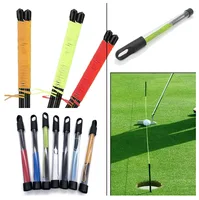 Golf Alignment Stringing Sticks, Outdoor Solid Fibreglass Golf Training Aid Golf Putting String Line 1