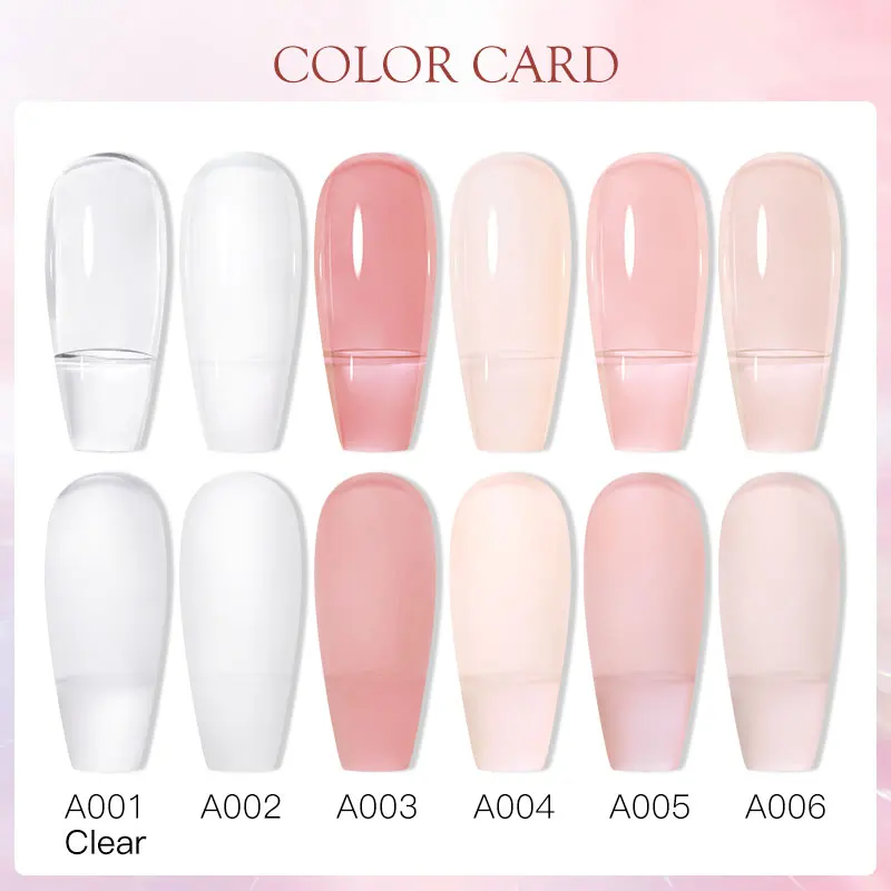 MEET ACROSS 8ML Quick Extension Nail Gel Vernis Nude Milk White Gel Nail Polish UV Semi Permanent Nails Art For Manicure Tools 5