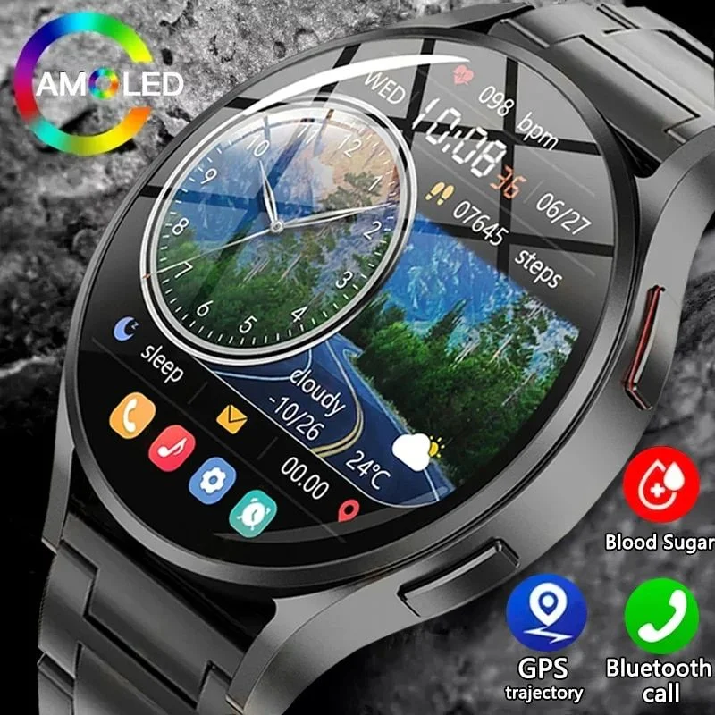 

Смарт-часы Xiaomi для Huawei для Galaxy Watch 6, умные часы для мужчин, GPS AMOLED, экран 360*360 HD, сахар в крови, BT, звонки, водозащита IP68