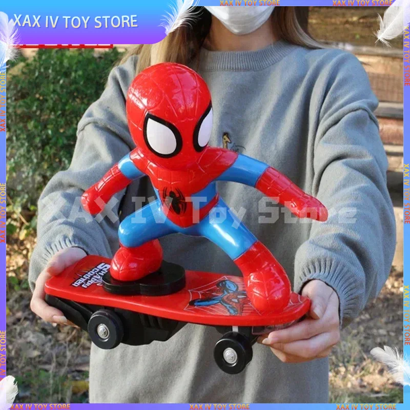 

Marvel Spiderman Automatic Flip Rotation Skateboard Acousto-optic Car Ultraman Electric Music Toy Stunt Scooters Birthday Toys