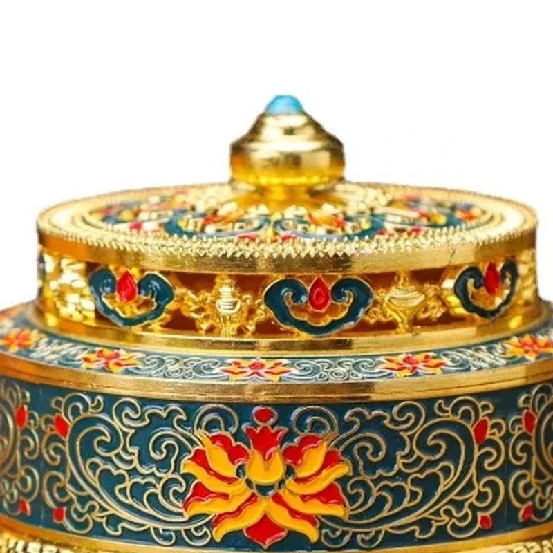 Antique Alloy Incense Burner Eight Treasures Lotus censer Tree Pattern Buddhist Supplies Home Decor Accessories High Quality 1Pc