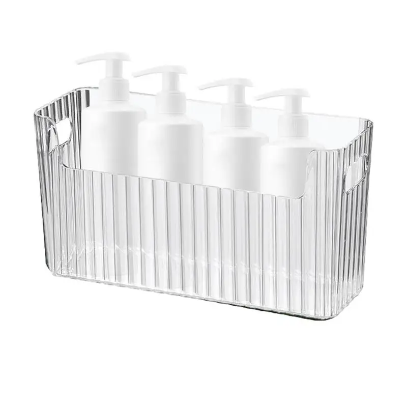 

Wall Mounted Makeup Organizer Open Design Wall Mounted Makeup Storage Box Multifunctional Portable Organizing Bins Punch Free