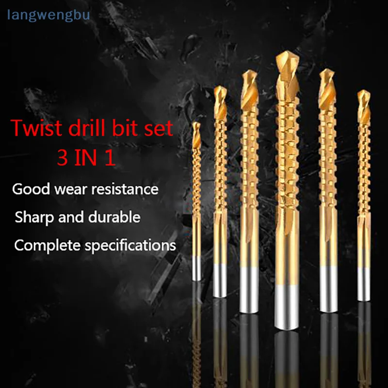 6Pcs Cobalt Left Hand Drill Bit Set Screw Metric Composite Tap Drill Bit Tap