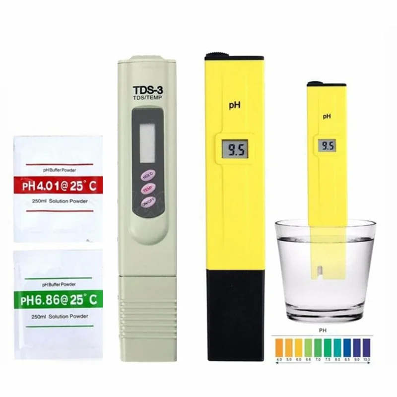 Digital PH EC TDS Meter Tester Temperature Pen Water Purity PPM Filter Hydroponic for Aquarium Pool Monitor 40%