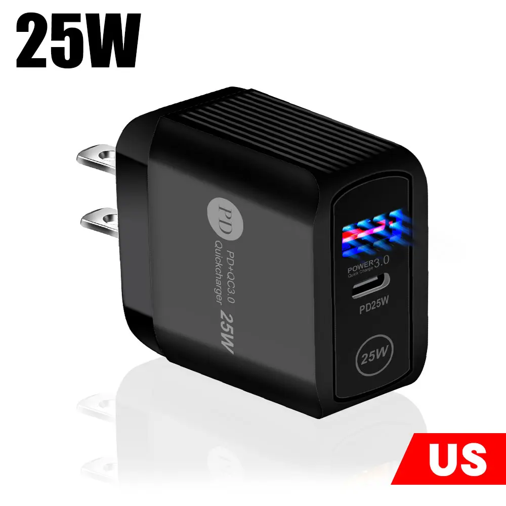 mobile phone chargers USB C Charger Dual Port Fast Charger PD QC 3.0 Type C Wall Charging Block for iPhone 13 Pro Max 12 11 8 plus iPad Watch Samsung 65w charger Chargers