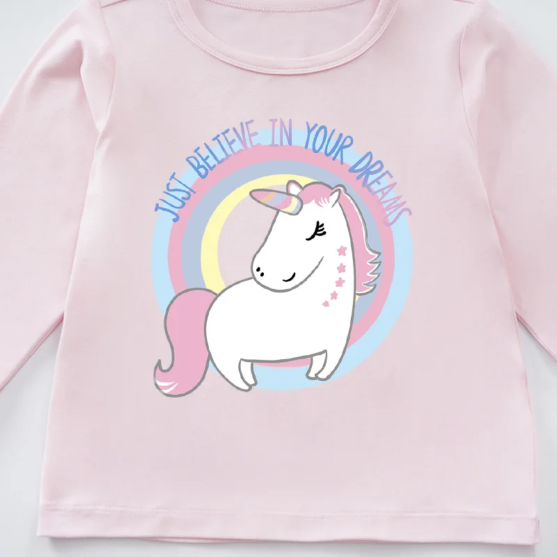 Spring Autumn Casual Fashion Kid Boy Girl Baby Outfit Pink T-shirt Long Sleeve Top Children Outdoor Trendy Cute Lovely