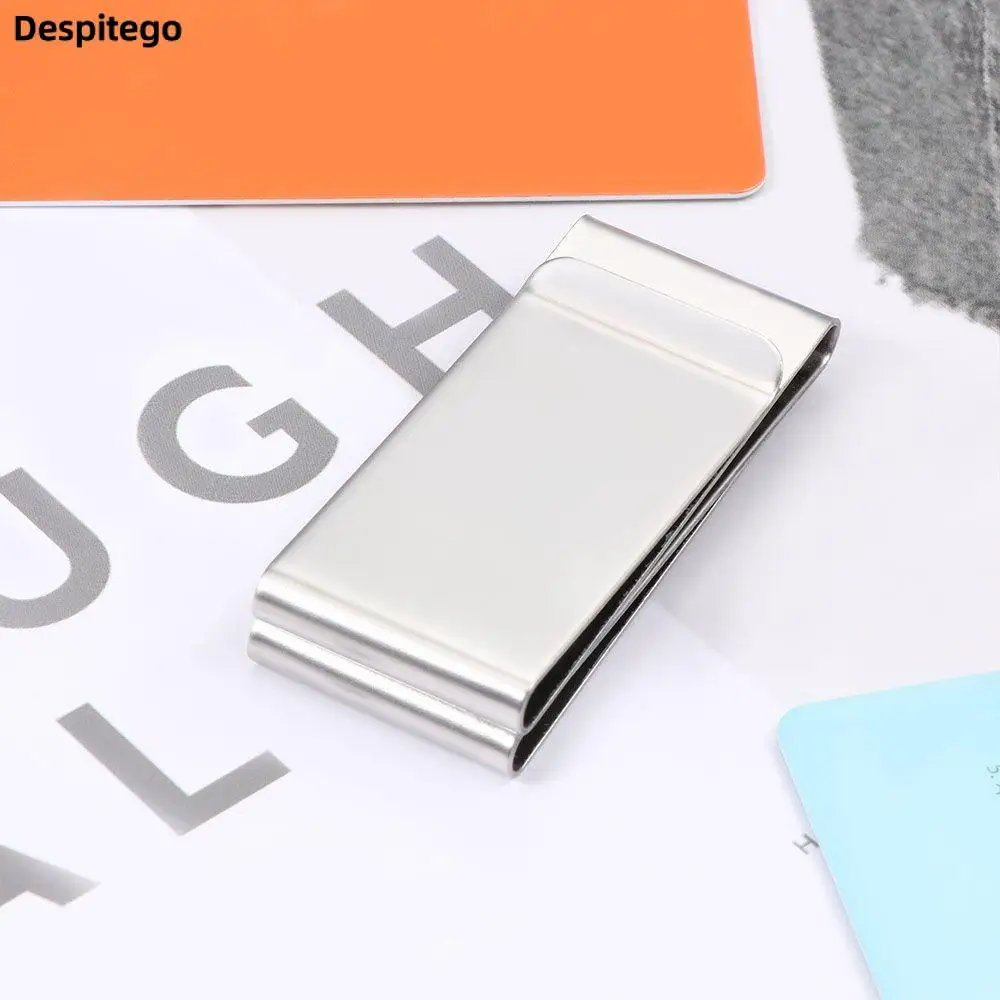

NEW Stainless Steel Money Clip Silver Metal Pocket Holder Wallet Credit Cards