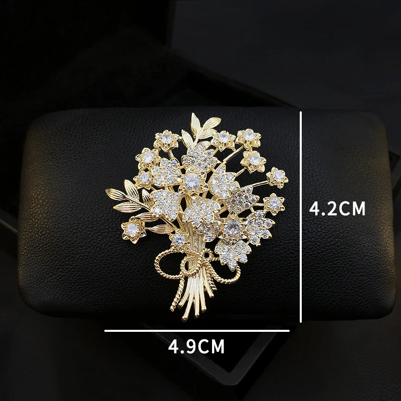 Fashion Lucky Tree Brooch Luxury Women's Suit Neckline Ornament Flower Pins Fixed Clothes Decorative Corsage Jewelry Gifts 3700