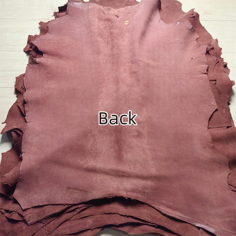 0.8/1mm 브릭 레드 캐시미어. 첫 번째 레이어 가죽. 진짜 가죽 원단. 내부용 수제 DIY. 전체 양가죽