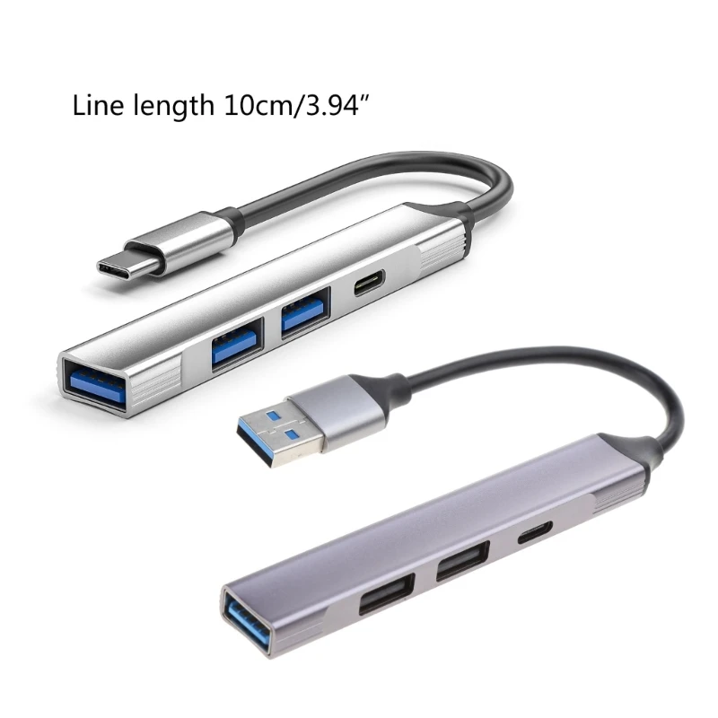 노트북 태블릿 휴대폰용 멀티포트 USB 허브 4 in 1 도킹 스테이션 USB 어댑터