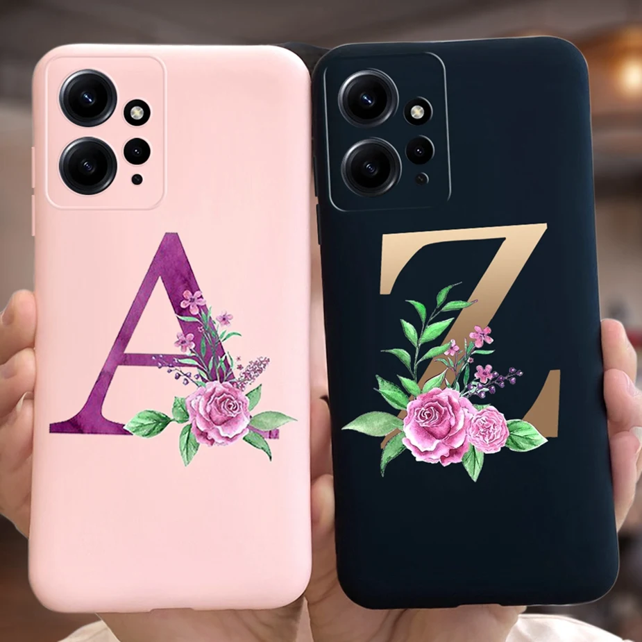 Per Xiaomi Redmi Note 12 4G Custodia Cute Flowers Letters Cover Per Redmi Note12 Pro Custodia Per Telefono Per Redmi Note 12 Pro Plus Soft Bags