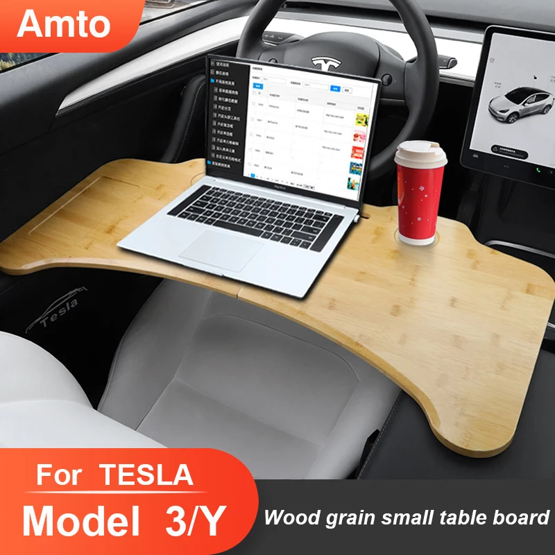 Amto For Tesla Model 3 Y 2021 2023 Steering Wheel Table Board Laptop