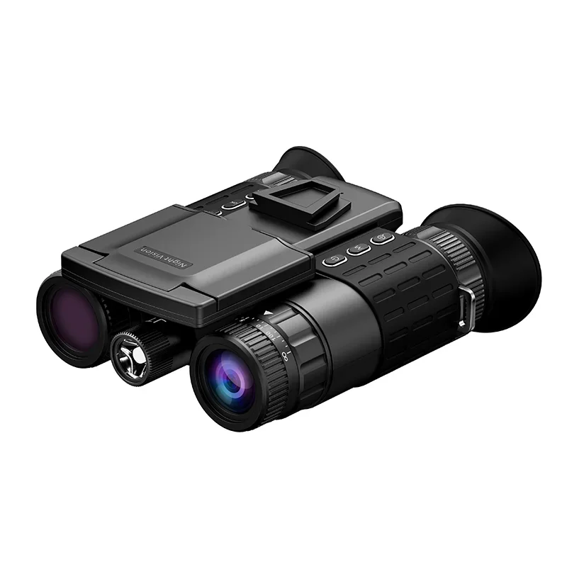 4K HD Z9155 듀얼 아이 쌍안경 64GB 적외선 야간 투시 장치 녹화 디지털 사진 캠핑 및 하이킹 망원경 포함
