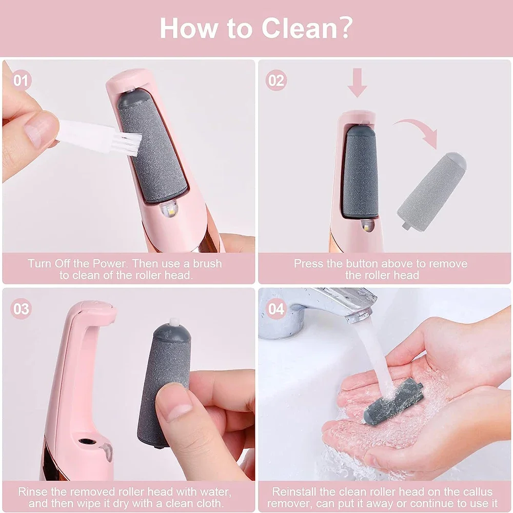 Description Picture 6 of itemElectric Foot Callus Remover Foot Dead Skin Remover Rechargeable Foot Scrubber Grinder Professional Pedicure Tools Feet Care