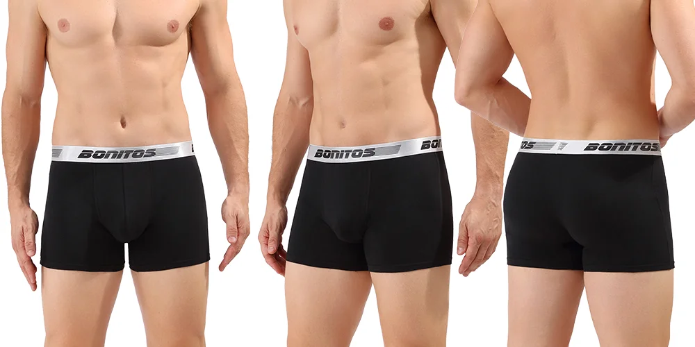 5 stücke Baumwolle männer Unterhosen BONITOS Männer Höschen Brief Elastische Bund Boxer Briefs Drucken Boxer Unterwäsche Mann Shorts – Detail 8