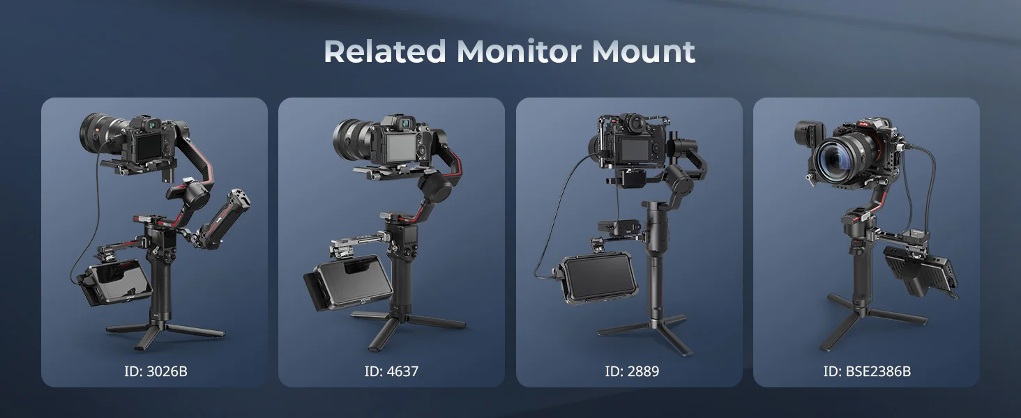 Adjustable Camera Monitor Mount for DJI RS 3/RS 3 Pro/RS 3 Mini/RS 4 Mini Stabil