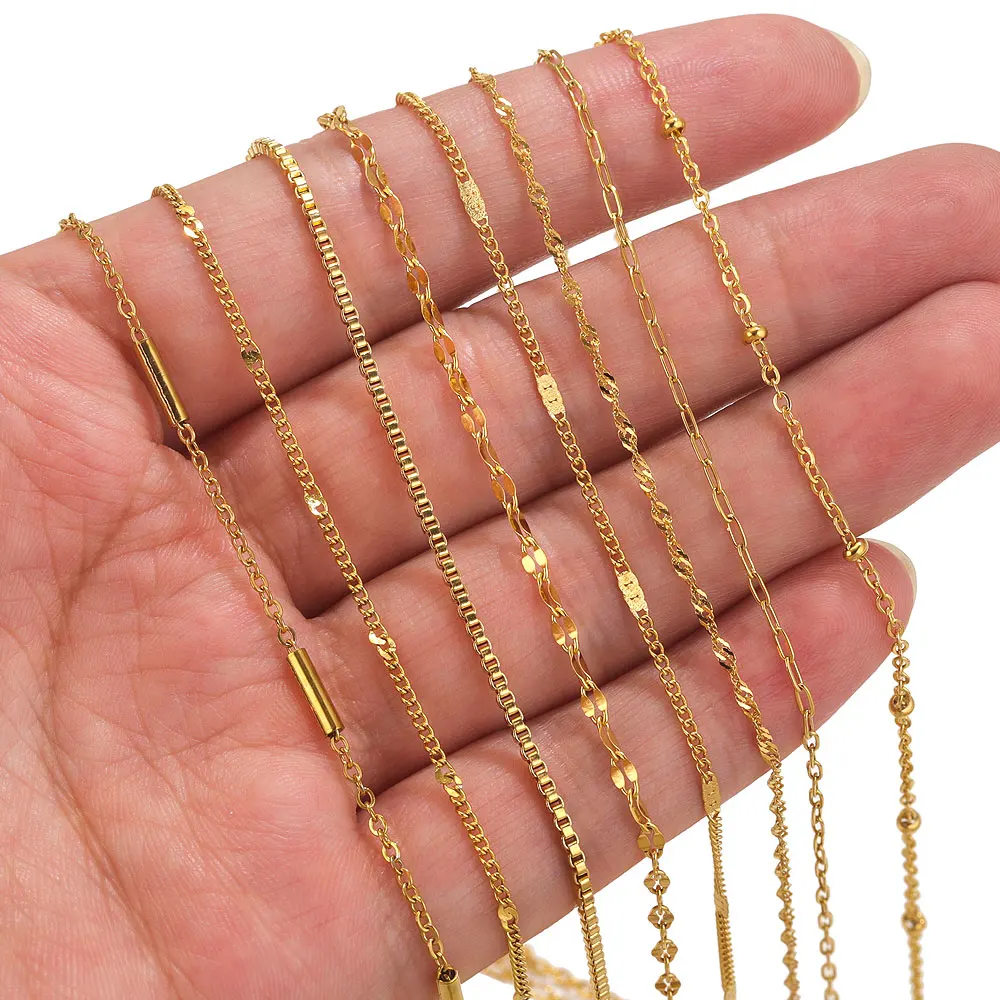 2m Lips Beads Chain – Stainless Steel Cable Chains for DIY Jewelry Making 2