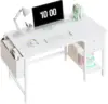 3 TYPES White Small Desk with Drawers - 40 Inch Computer Desk for Small Space Home Office Modern Simple Study Table PC Desks 2