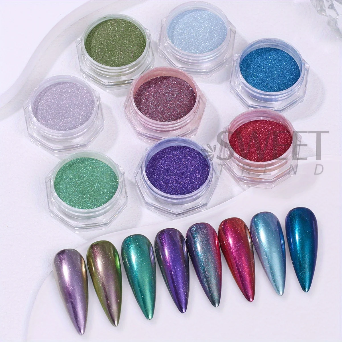 20 Colors Plain Mirror Nail Glitter Powder Punk Purple Blue Design Metallic Chrome Flash Y2K Manicure Nail Accessories Sparkle
