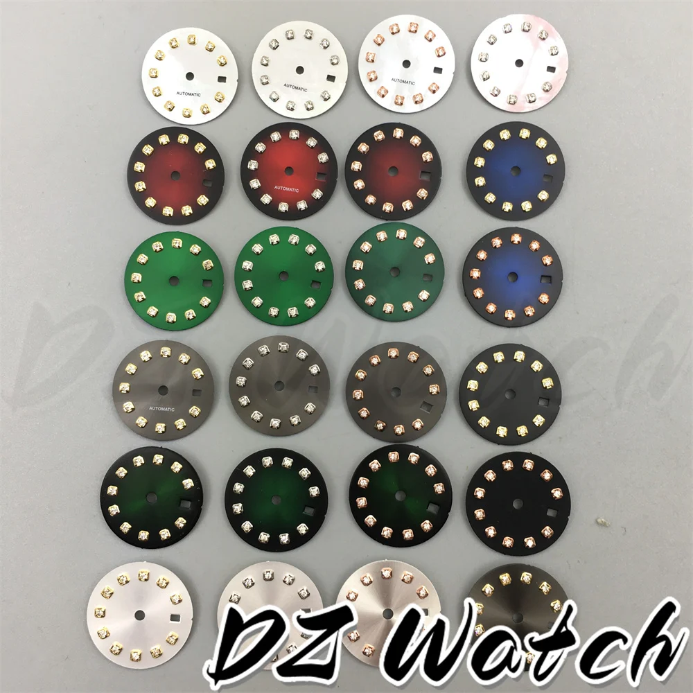 Stunning 20.5mm Multicolor Sunburst Watch Dial with Diamond Markers and Date Window